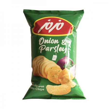 خرید چیپس پیازجعفری 65 گرمی مزمز